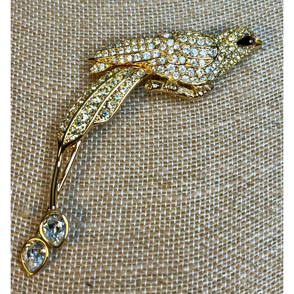 Nolan Miller Avalon Bird Of Paradise Brooch Diamant Crystal Jewelry Present Bir 83$